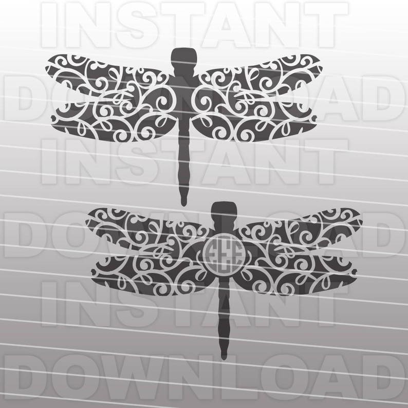 Download Dragonfly Filigree SVG File Dragonfly SVG File | Etsy