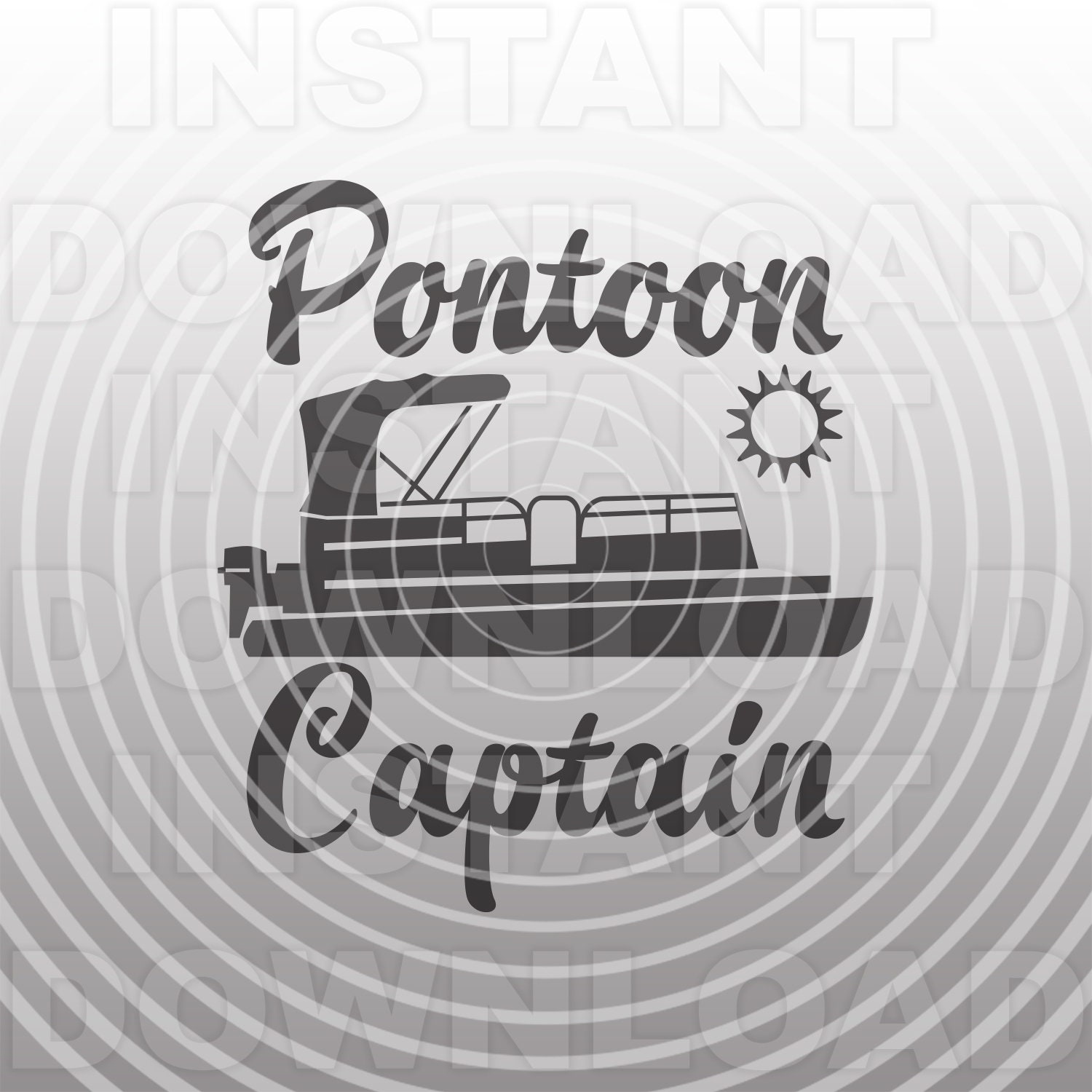 Pontoon Captain Svg Filepontoon Boat Svgboating Svglake Etsy