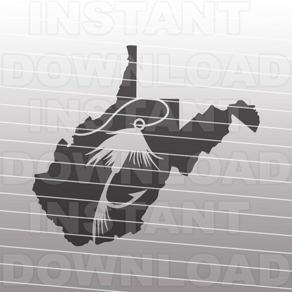 Download Free West Virginia Fly Fishing Lure Svg File Cricut Svgsilhouette Etsy SVG Cut Files
