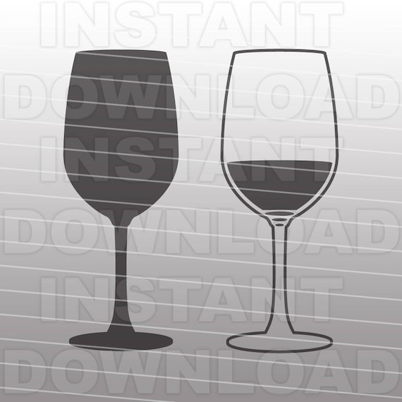 Download Wine Svg File Wine Glass Svg Wedding Svg Cutting Template Vector Clip Art For Commercial