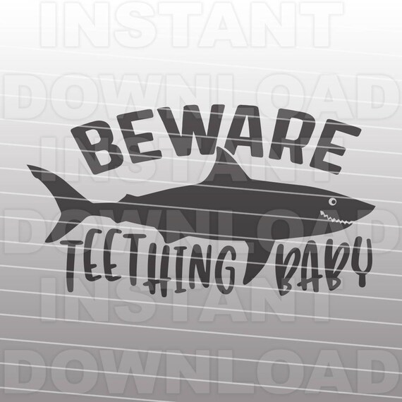 Download Beware Teething Baby Shark Svg Filefunny Onesie Svgbaby Svg Etsy