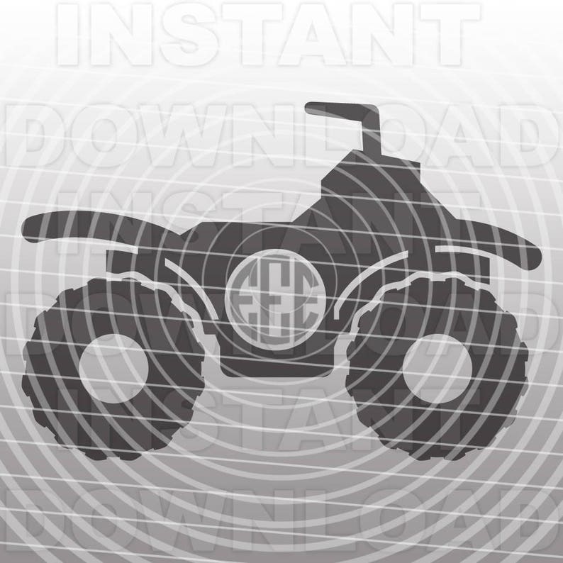 ATV SVG File,Quad SVG,Off Road svg,Vehicle svg,Monogram svg-Vector Clip Art for Commercial & Personal Use-Cricut,Cameo,Silhouette,Vinyl image 3