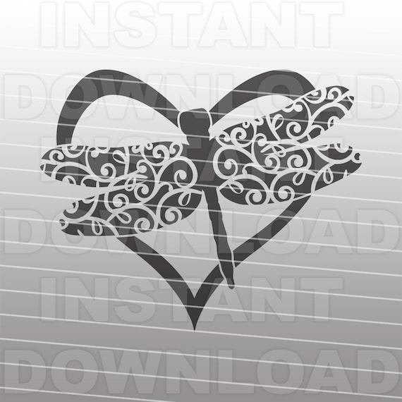 Download Dragonfly With Heart Svg Filedragonfly Svg Design Vector Art Etsy