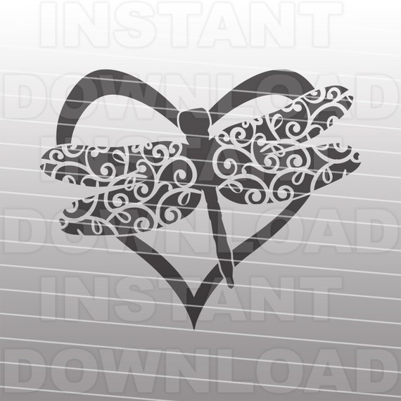 Download Dragonfly With Heart Svg Filedragonfly Svg Design Vector Art Etsy