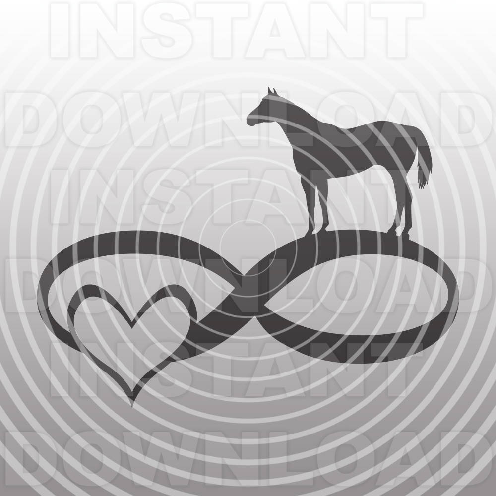 Download Infinity Love Horse SVG FileQuarter Horse SVGFarm Animals ...