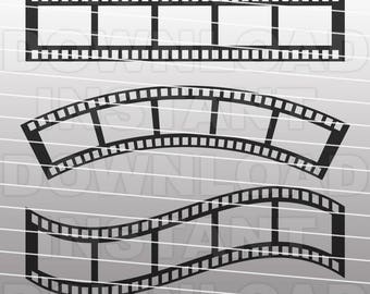 Camera Film Strip SVG File Cutting Template-Clip Art for Commercial & Personal Use-Vector Art file for Cricut,SCAL,Cameo,Sizzix,Pazzles