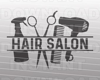 Hair Salon Logo Design SVG File,Hairstylist SVG,Hair Dryer svg -Vector Art Commercial/Personal Use- Cricut,Cameo,Silhouette,svg for Vinyl