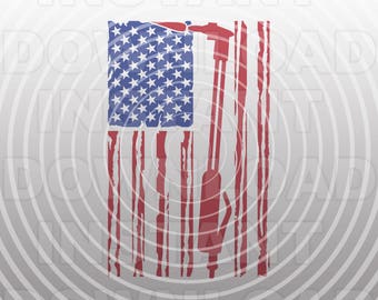 Welder Welding Distressed American USA Flag SVG File,Welders Torch svg -VectorArt for Commercial & Personal Use- Cricut,Silhouette,Cameo