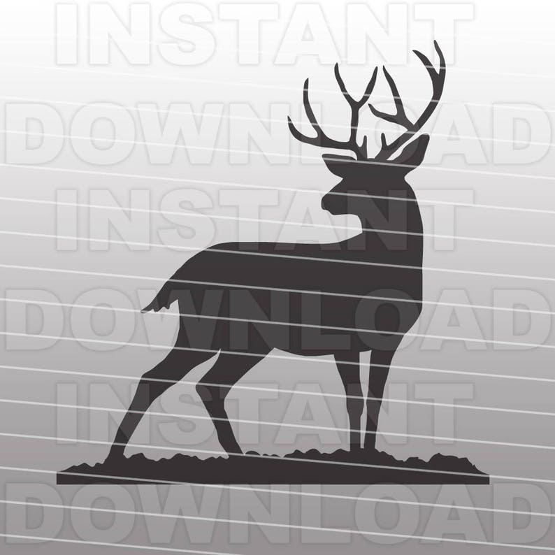 Download Deer Hunting Buck Standing SVG File Cutting Template-Buck ...