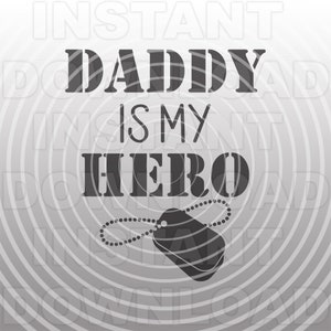 Papa ist mein Held Militär Dog Tags SVG-Datei, Armee SVG, Marine SVG, Marines svg - kommerziellen und persönlichen Gebrauch - Cricut, Silhouette, Cameo, Vinyl cut
