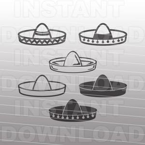Sombrero SVG File,Mexican svg,Cinco de Mayo svg,Hispanic svg -Commercial & Personal Use- Vector Art File for Silhouette and Cricut Cutter