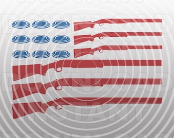 Shotgun Clay Target Patriotic USA Flag SVG File,Trapshooting SVG File,Skeet Shooting svg -Commercial & Personal Use- Cricut,Silhouette,Cameo