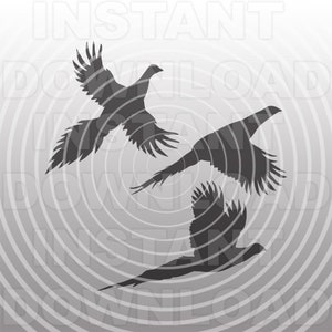 Fichier SVG volant de faisan, faisan chasseur SVG -Vector Art Commercial & Personal Use- fichier svg pour Cricut, fichier svg pour Silhouette, coupe vinyle