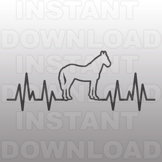 Download Heartbeat Horse Ekg Pulse Svg File Etsy PSD Mockup Templates