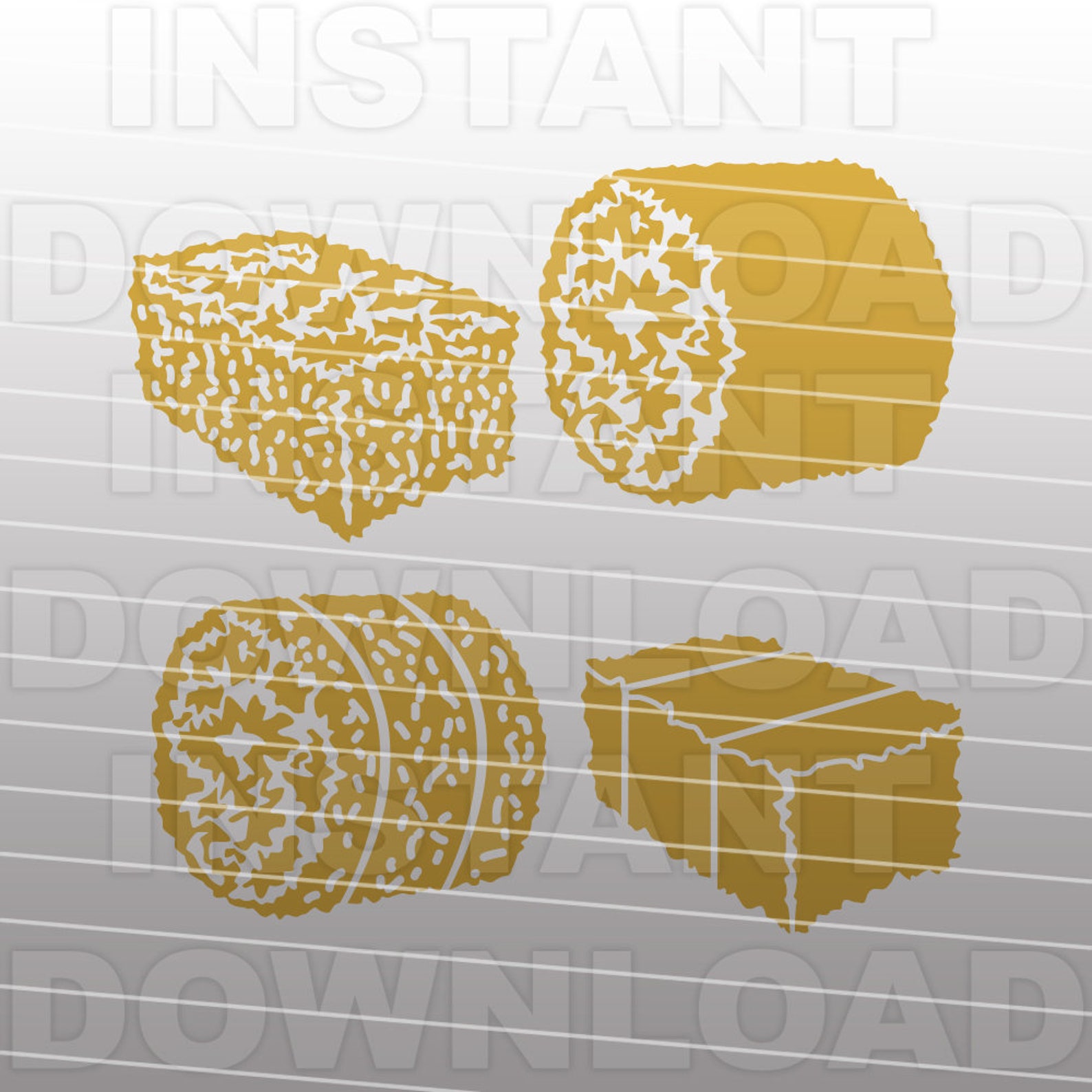 Hay Bales SVG File - Straw Bales SVG File -vector Art- Commercial ...