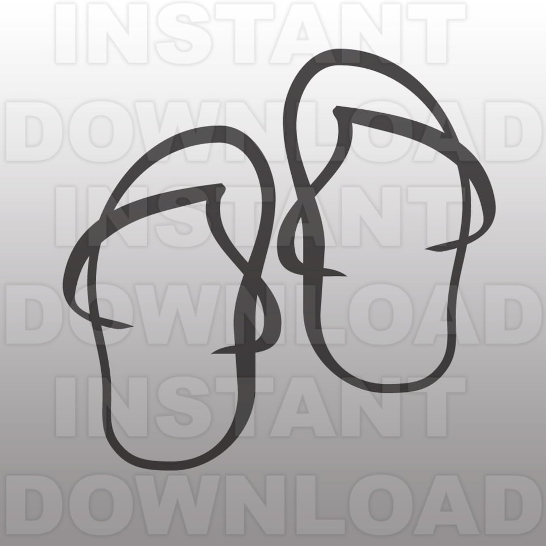 Beach Flip Flops SVG File,sandals SVG File -commercial & Personal Use ...