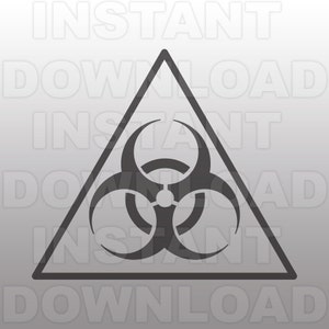 Biohazard Symbol SVG Datei-Zombie SVG-Halloween svg-Cutting Template-Vector Clip Art für kommerziellen und persönlichen Gebrauch Cricut,Cameo,Explore,Decal
