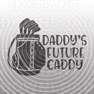 Daddys toekomstige Caddy SVG, golfen SVG, golfer SVG, peuter SVG, golftas SVG-vector kunst commercieel en persoonlijk gebruik-Cricut, silhouet, vinyl knippen