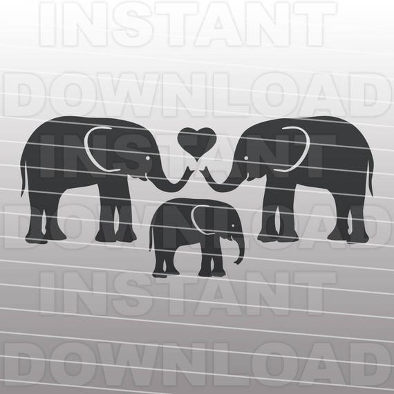 Download Elephant Family Svgbaby Nursery Svg File Cutting Etsy