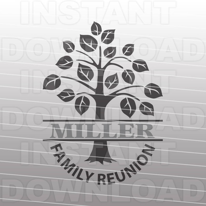 Download Family Reunion SVG FileName Monogram Family Tree SVG File ...