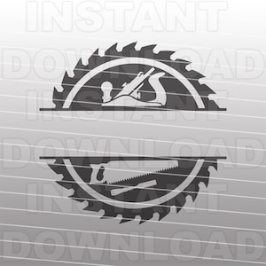 Schrijnwerker houtbewerking logo SVG-bestand, houtbewerkingstools SVG-vector clipart commercieel en persoonlijk gebruik-Cricut, silhouet, vinyl-svg