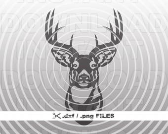 Buck Head Deer Hunting DXF File,Deer DXF File-dxf & png Vector Clip Art for Commercial/Personal Use-Cricut,Silhouette,Cameo,Vinyl,Cut File