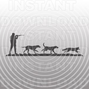 Foxhound Fox Hunter Escena SVG Archivo,Big Buck SVG,Perros de caza SVG -Vector Art Uso comercial/personal- Cricut,Silueta,Cameo,Calcomanía de vinilo
