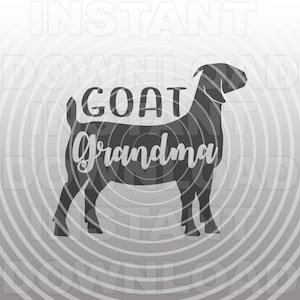 Boer chèvre grand-mère SVG fichier, svg de bétail, fichier SVG animaux de ferme, Stock Show svg-Vector Art Commercial & Personal Use-Cricut, Silhouette