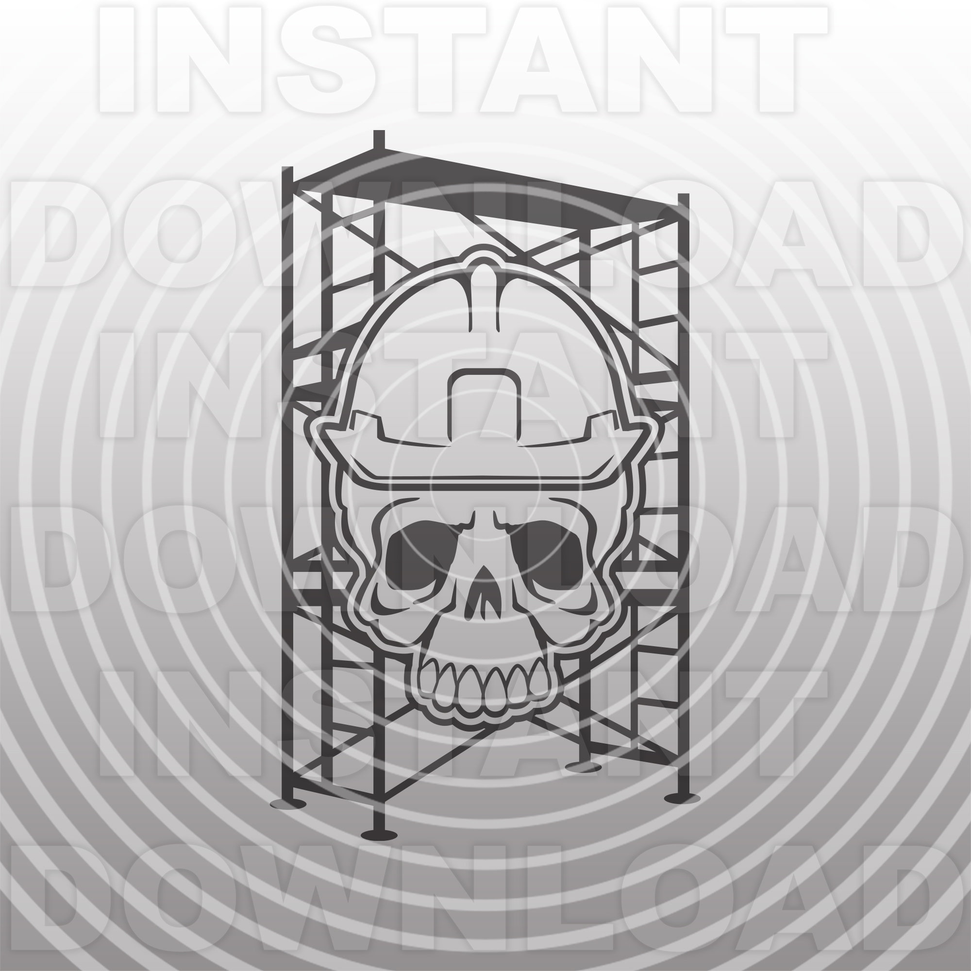 Skull With Hard Hat Scaffold Builder SVG Fileconstruction - Etsy Canada