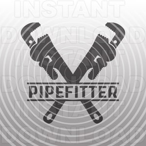 Union Pipefitter avec fichier SVG de clés à pipe croisées, compagnon tuyauteur SVG -Commercial & Personal Use-Cricut,Silhouette Cameo,vinyl svg