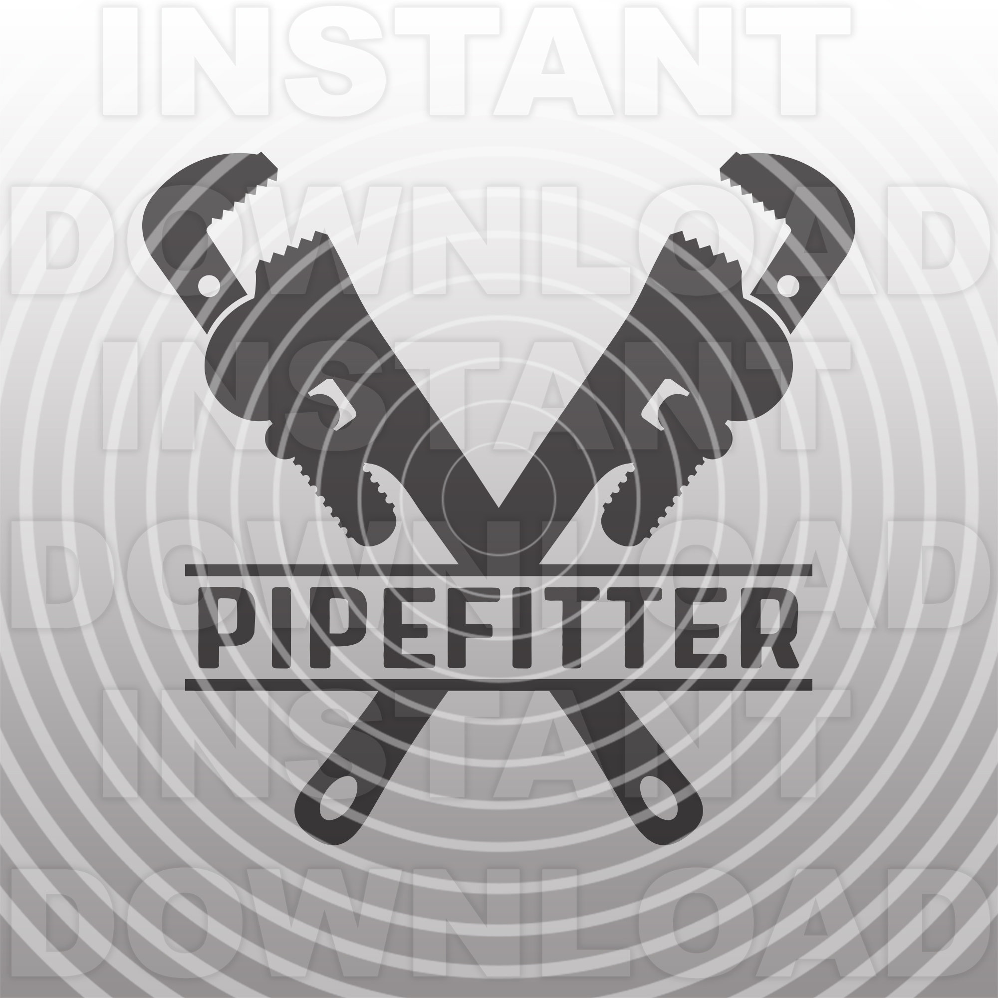 Union Pipefitter With Crossed Pipe Wrenches SVG