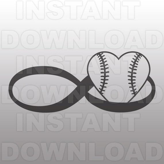Infinity Love Softball Svg File Vector Art Commercial Etsy