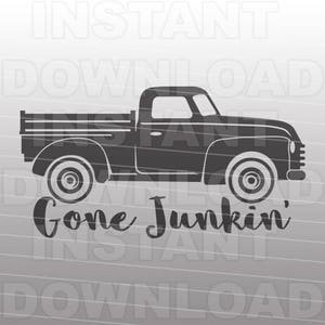 Gone Junkin SVG File,Junk and Vintage SVG,Antiquing svg -Personal & Commercial Use- cricut svg,silhouette svg,svg cuts,vector art,tshirt svg