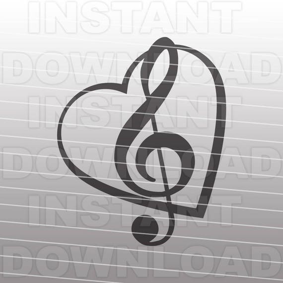 Download Music SVG FileTreble Clef Heart SVGMusic Note SVG-Vector ...