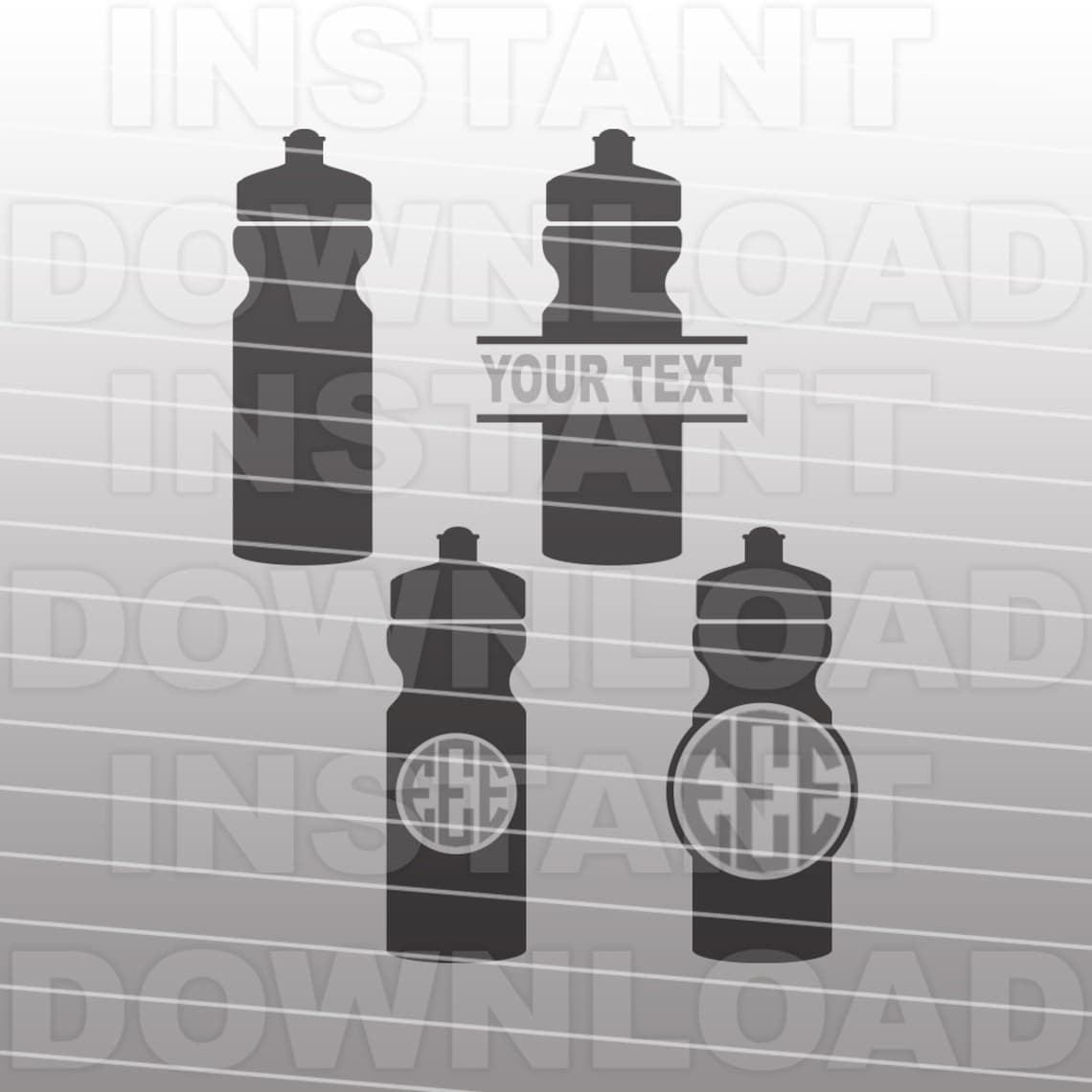 Fitness Workout Sports Water Bottle SVG File commercial & Etsy