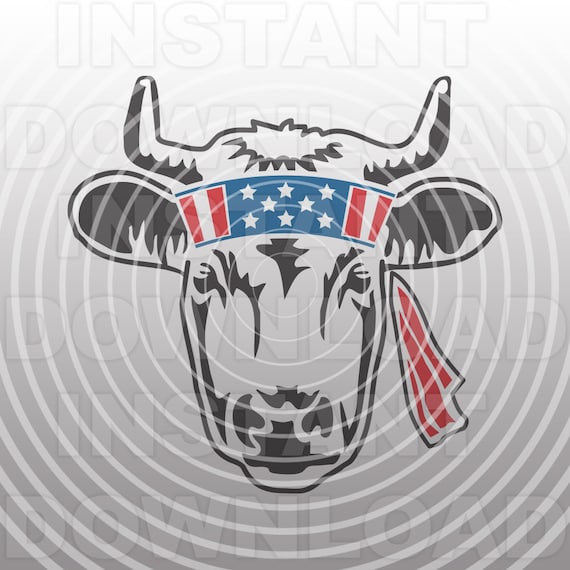 Download Patriotic Cow Svg Filecow Svgfarm Svgcattle Svgranching Etsy