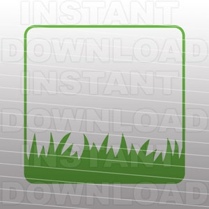 May include: A green square frame with a grass border. The frame is empty and ready for text or images.