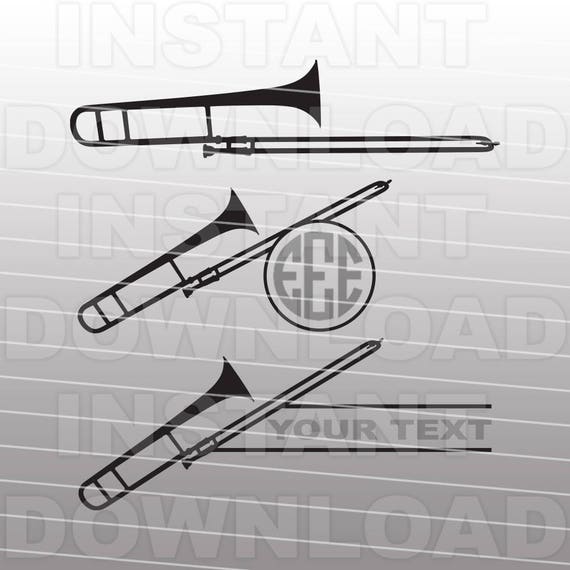 Trombone Svg Filemarching Band Svgmusical Instrument Svg Etsy