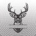 Buck Head Deer Hunting Monogram Split SVG File Cutting Template-Silhouette Clip Art for Commercial & Personal Use-Cricut,SCAL,Cameo,Vinyl