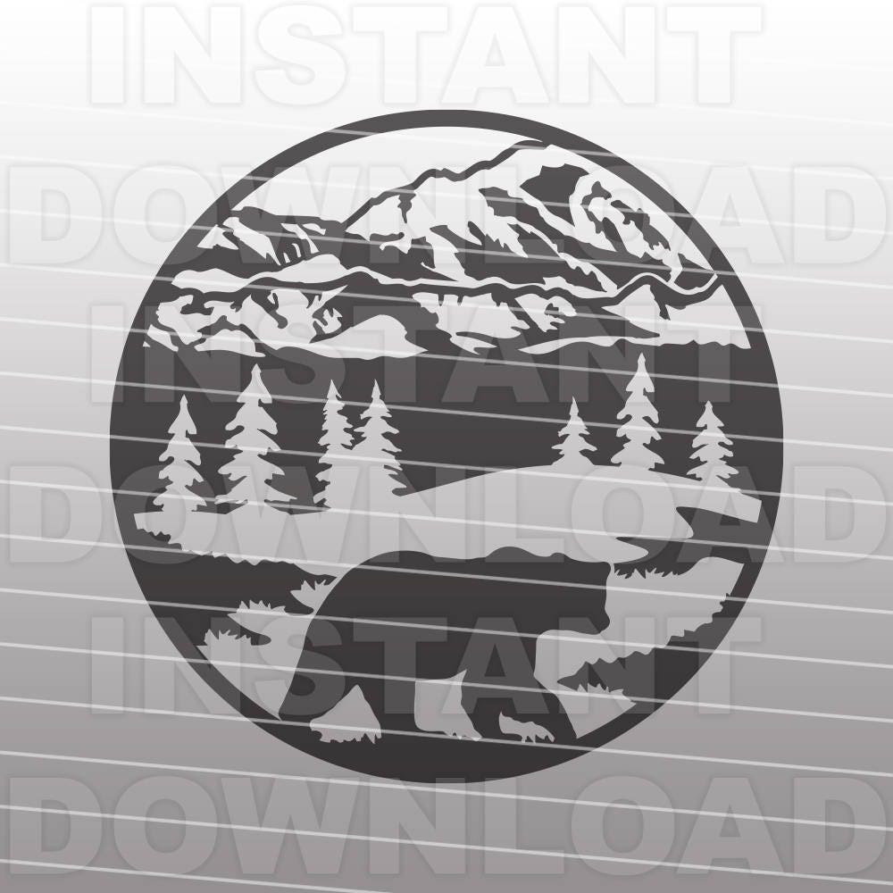 Free Free 238 Silhouette Mountain Scene Nature Svg SVG PNG EPS DXF File