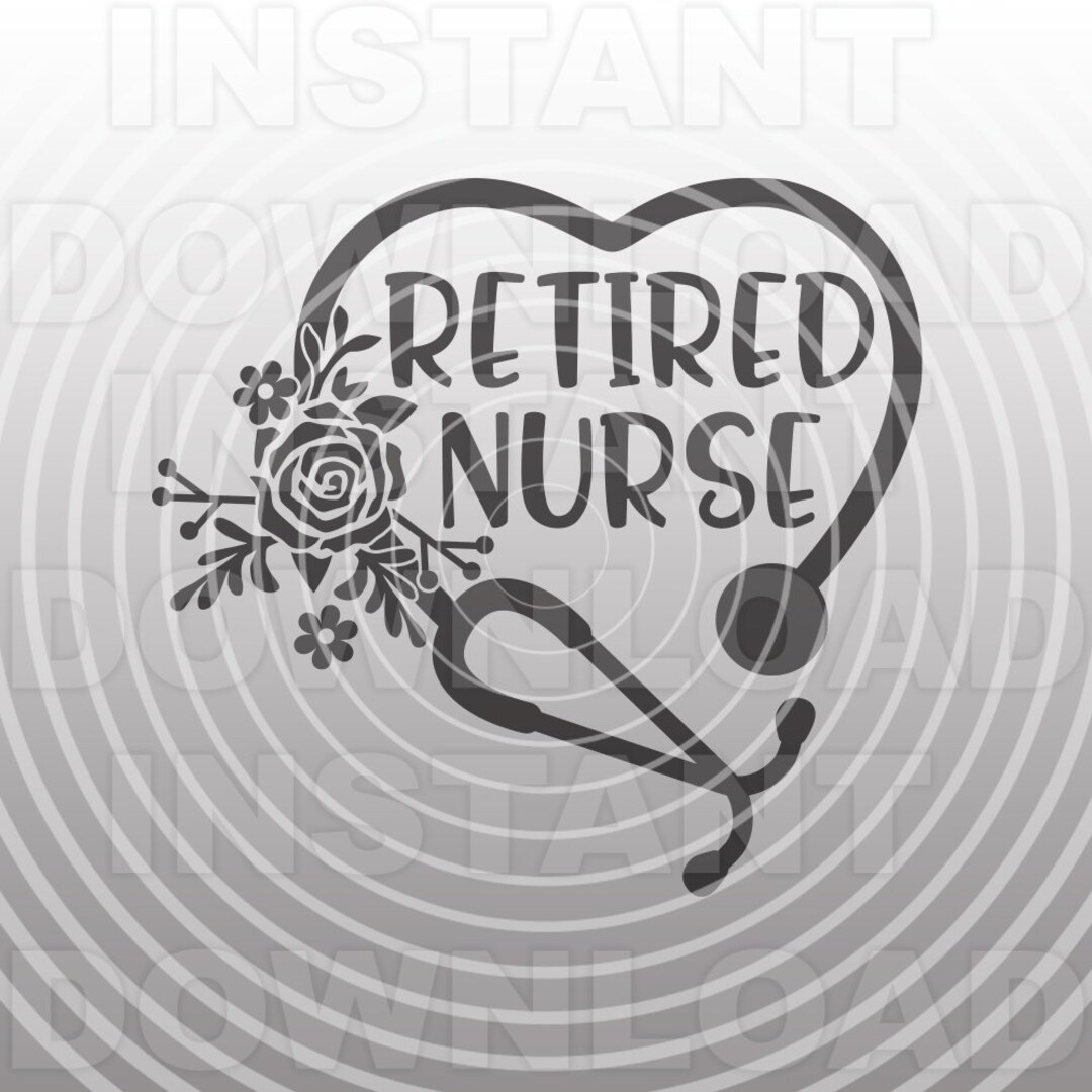 Floral Stethoscope SVG File,retired Nurse Svg,nursing SVG -commercial ...