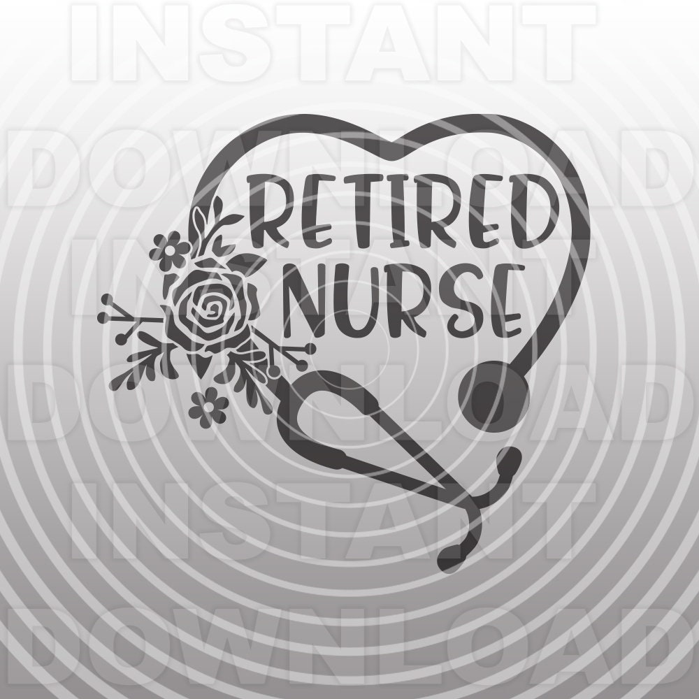 Download Floral Stethoscope Svg Fileretired Nurse Svgnursing Svg Etsy