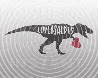 Valentine SVG File,Loveasuarus svg,Boy Valentine svg,Dinosaur svg-Vector Art Commercial/Personal Use- Cricut,Silhouette,Cameo,Iron on Vinyl