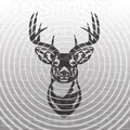 Buck Head Deer Hunting SVG File Cutting Template-Silhouette Clip Art for Commercial & Personal Use-Cricut,SCAL,Cameo,Sizzix,Pazzles,Vinyl