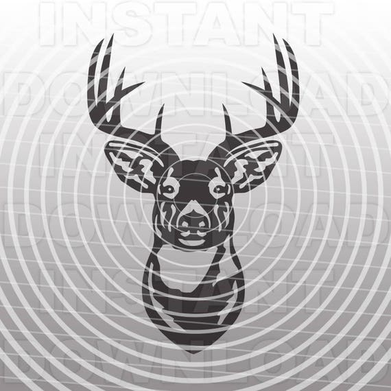 Download Buck Head Deer Hunting Svg File Cutting Template Silhouette Etsy