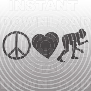 Peace Love Girls Wrestling SVG Archivo, Luchadora Femenina SVG -Vector Art Uso comercial/personal- Cricut,Silueta,Cameo,Corte de vinilo,Hierro sobre vinilo