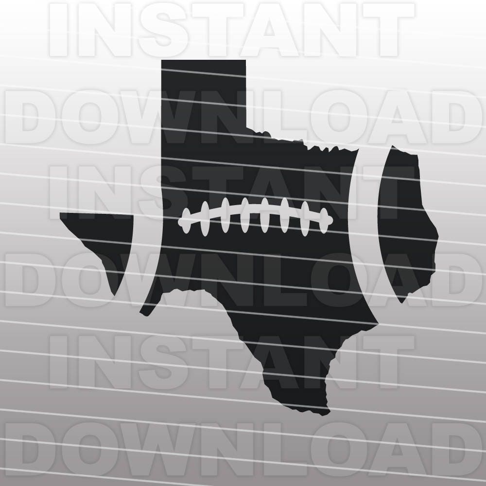 Football Texas Outline SVG File Cutting Template-Clip Art for | Etsy
