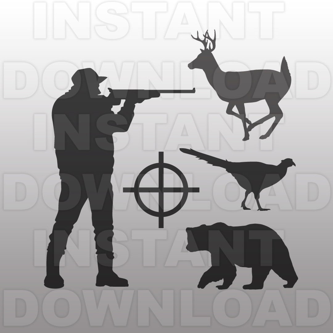 Hunting Svg File,hunter SVG File,pheasant Hunter Svg File,bear Hunter ...