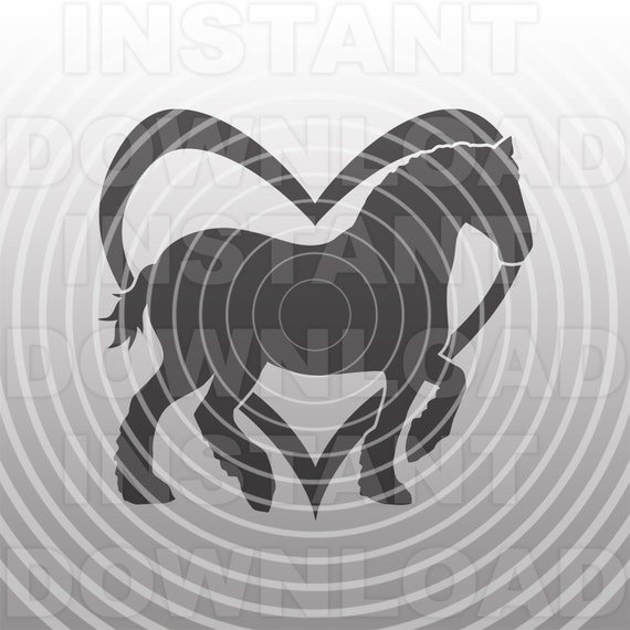 Download Clydesdale Horse Within Heart Svg Filedraft Horse Svg Vector Etsy