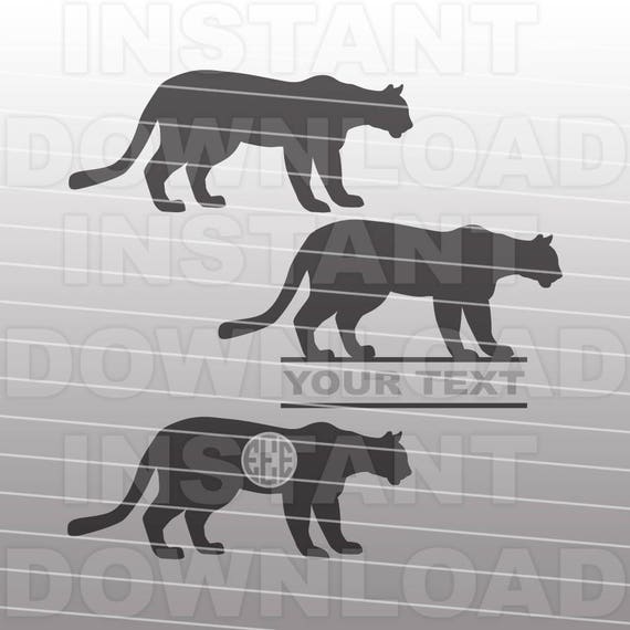 Mountain Lion Svg Filepuma Svgpanther Svgcougar Svg Vector Etsy
